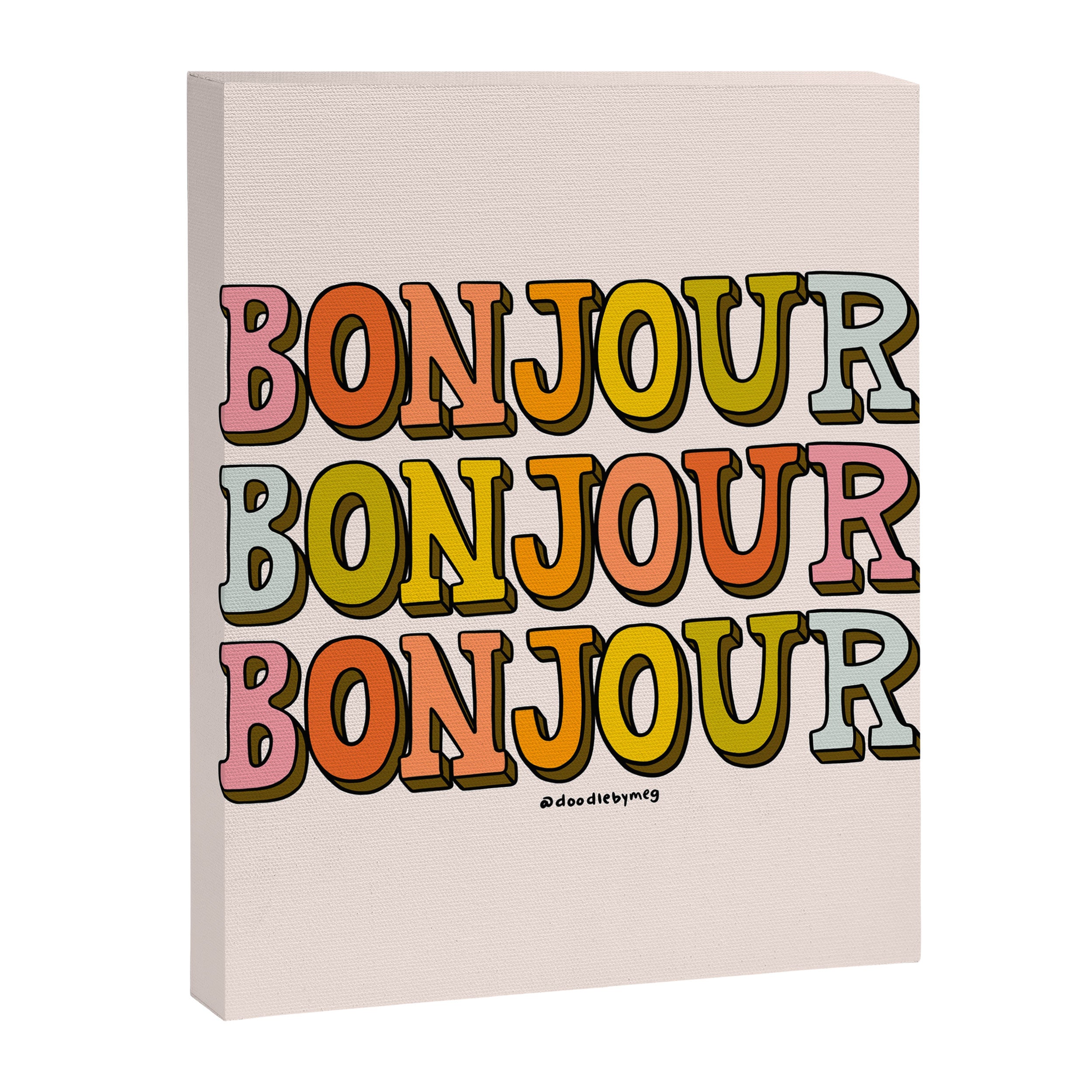 Bonjour Bonjour Bonjour Canvas Print Gallery Image 8