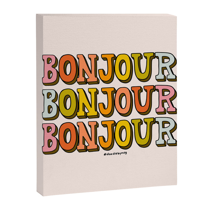 Bonjour Bonjour Bonjour Canvas Print Gallery Image 1