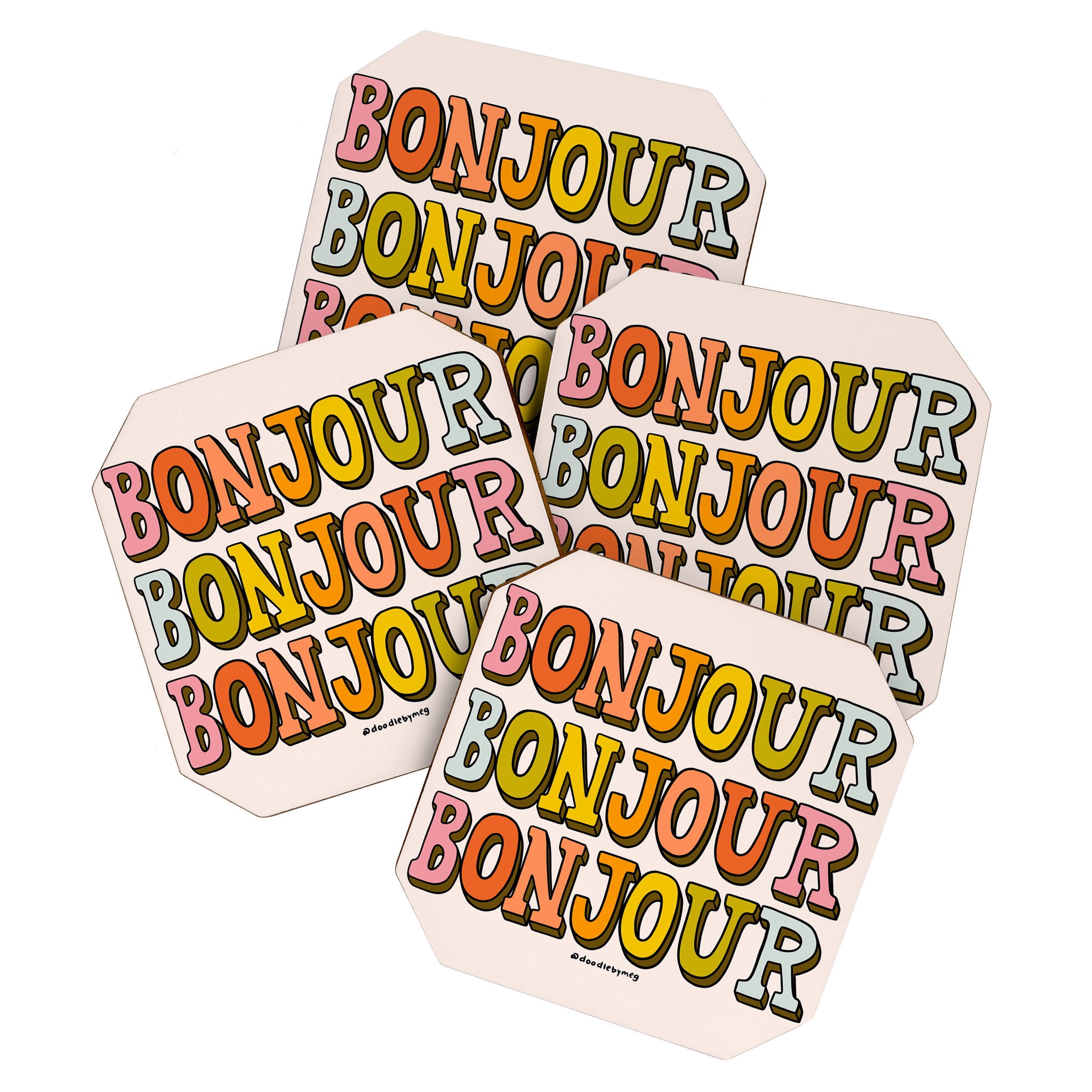Bonjour Bonjour Bonjour Coaster Gallery Image 1