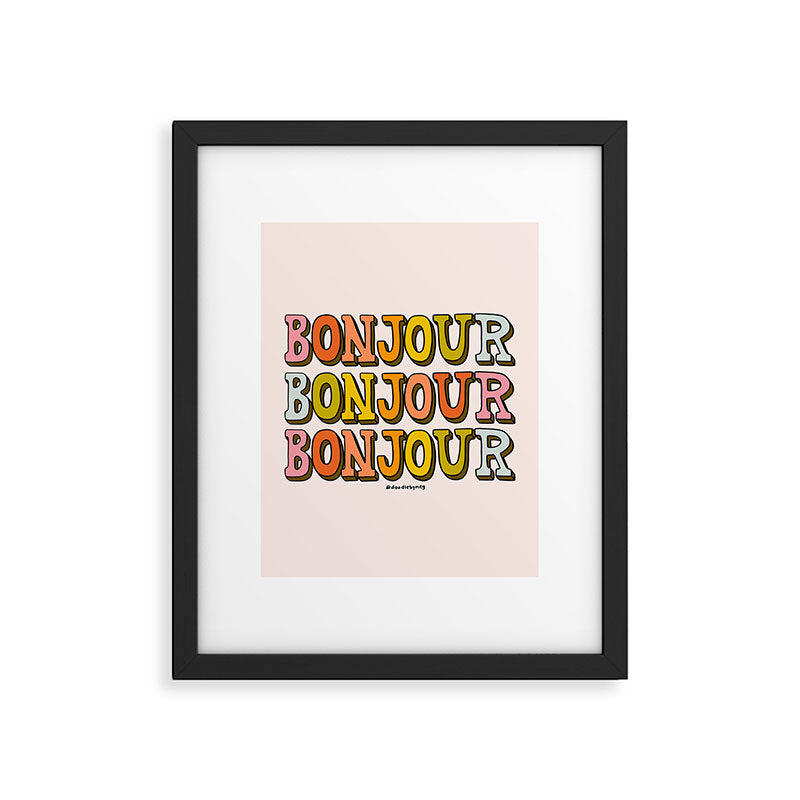 Bonjour Bonjour Bonjour Framed Art Print Gallery Image 6