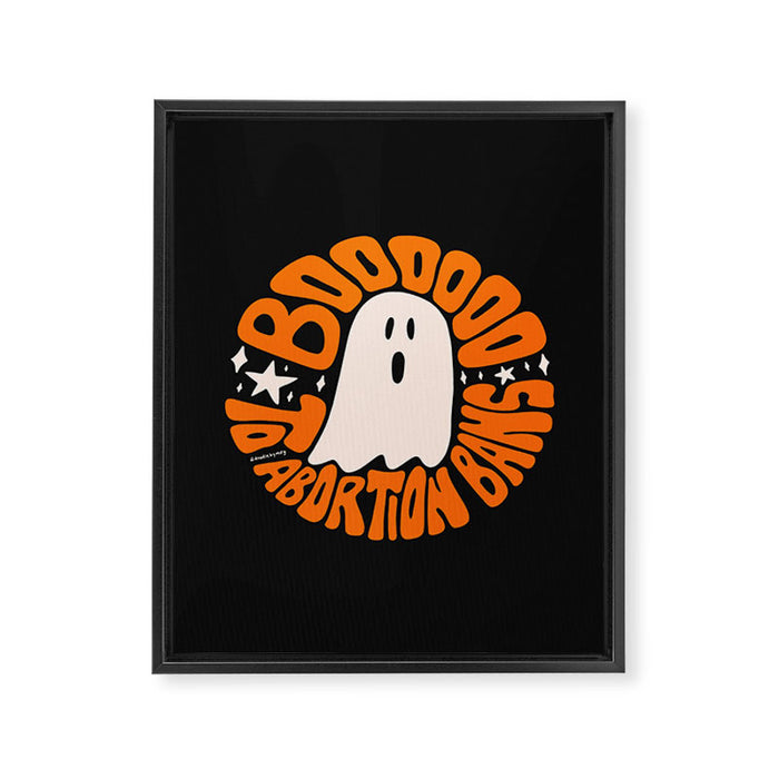 Boo to Abortion Bans Framed Canvas Print Gallery Image 1