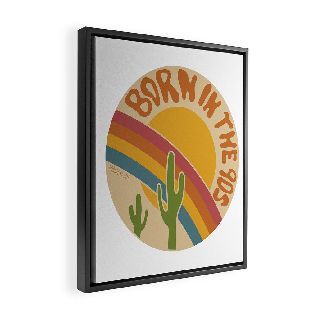 Born in the 90s Framed Canvas Print Gallery Image 2