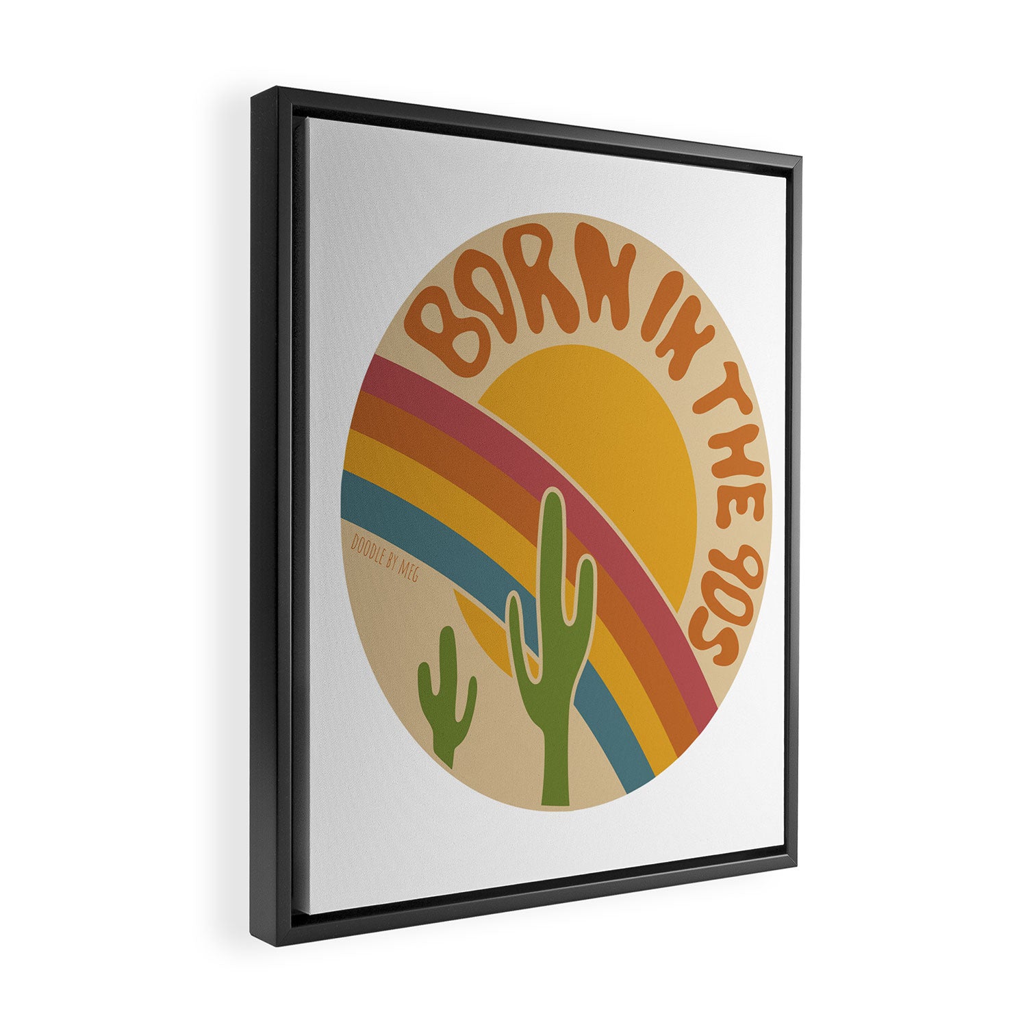 Born in the 90s Framed Canvas Print Gallery Image 2