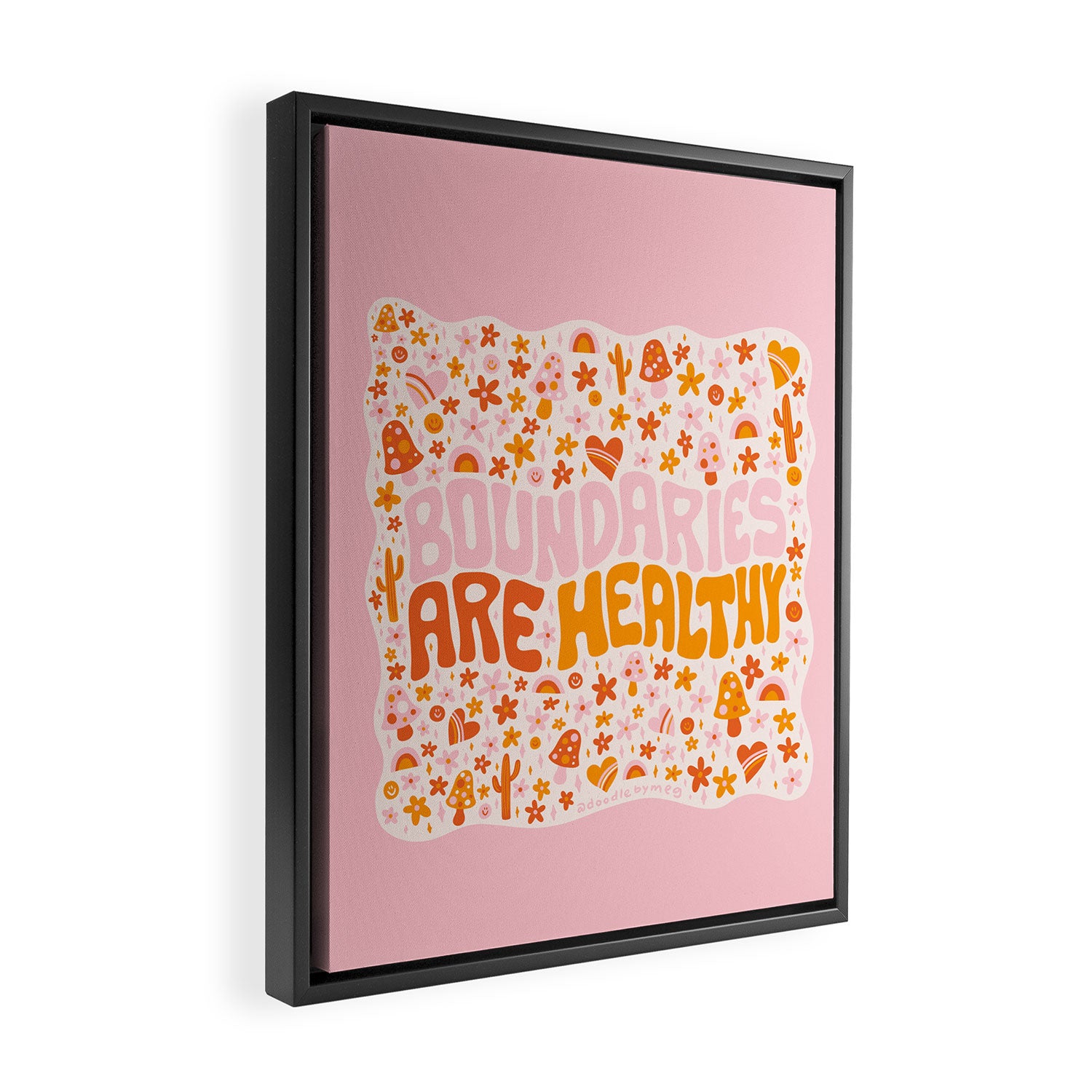 Boundaries Are Healthy Framed Canvas Print Gallery Image 2