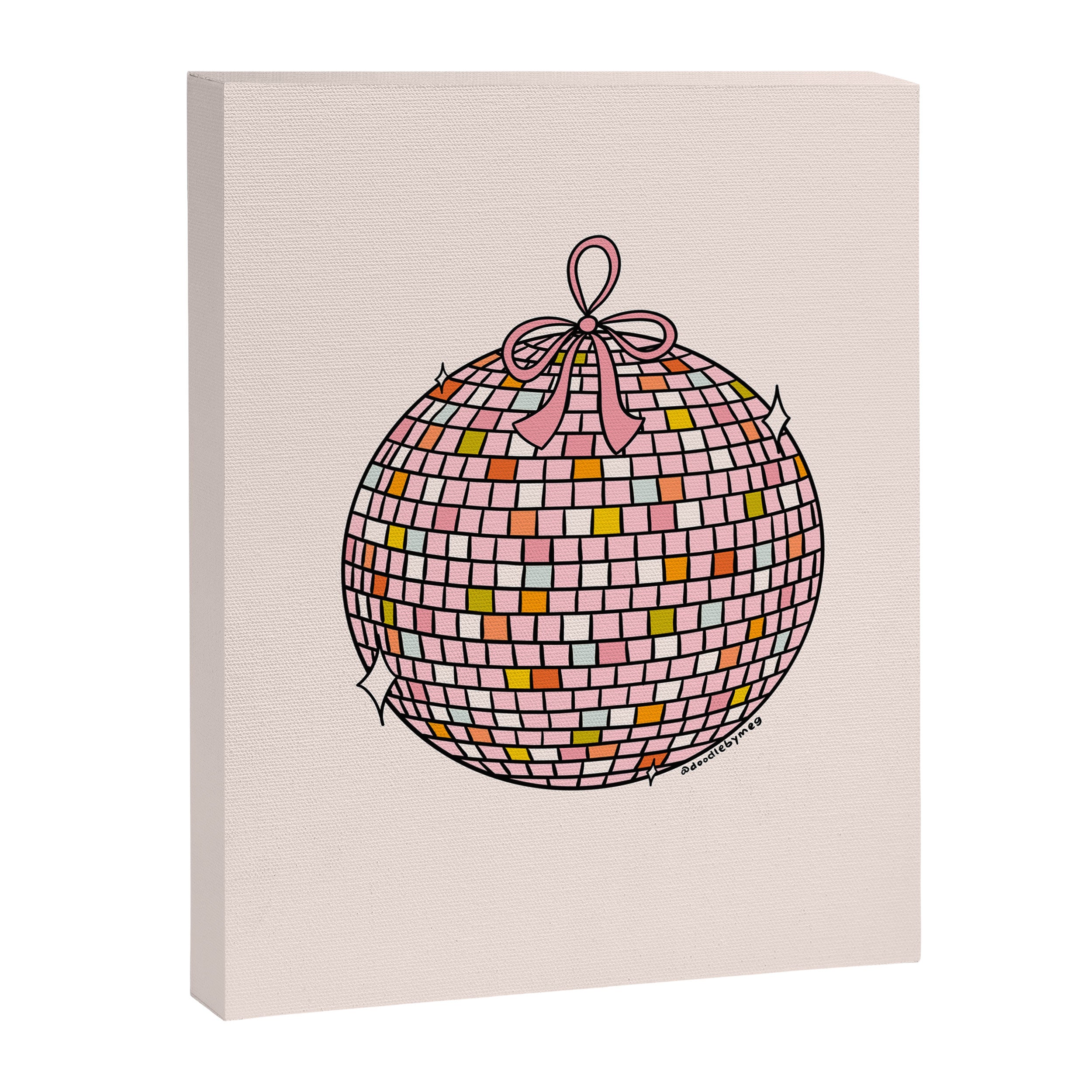 Bow Disco Ball Canvas Print Gallery Image 8