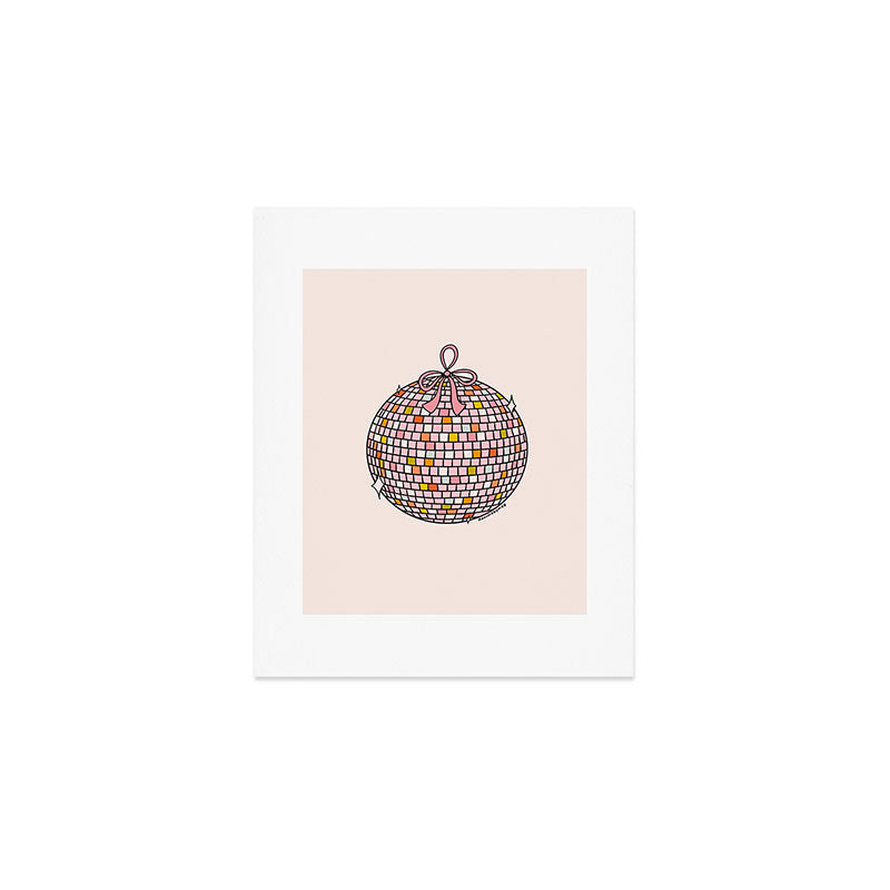 Bow Disco Ball Art Print Gallery Image 1
