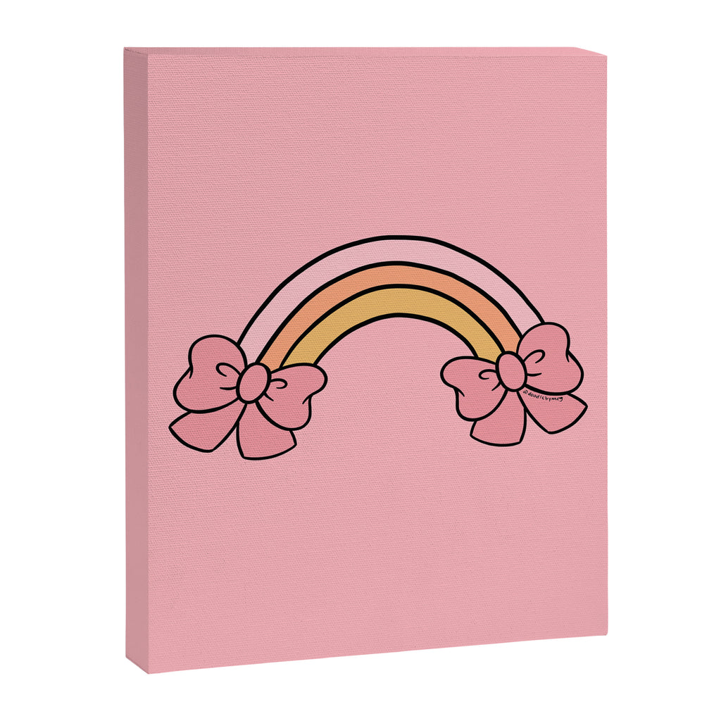 Bow Rainbow in Pink Canvas Print Gallery Image 8