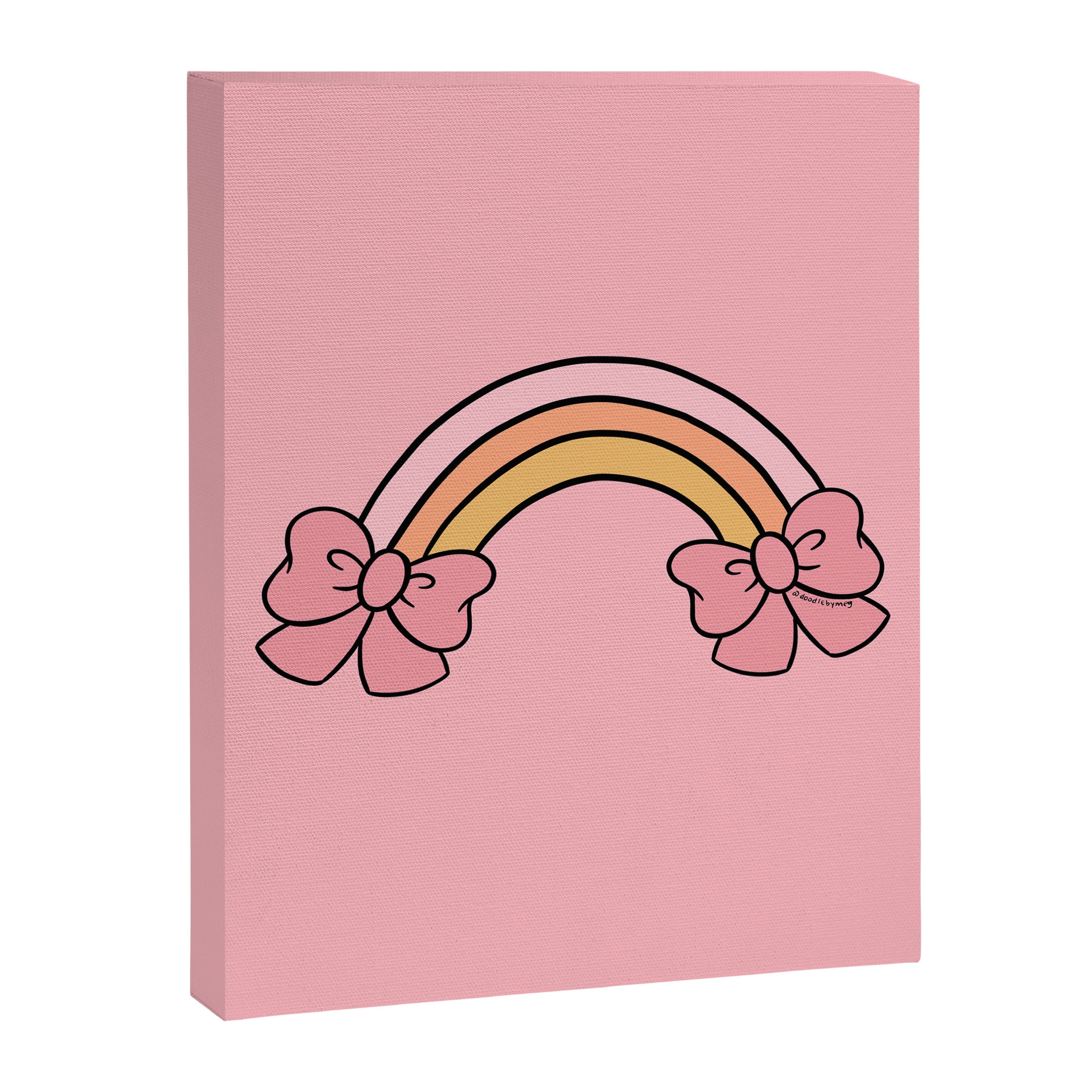 Bow Rainbow in Pink Canvas Print Gallery Image 8
