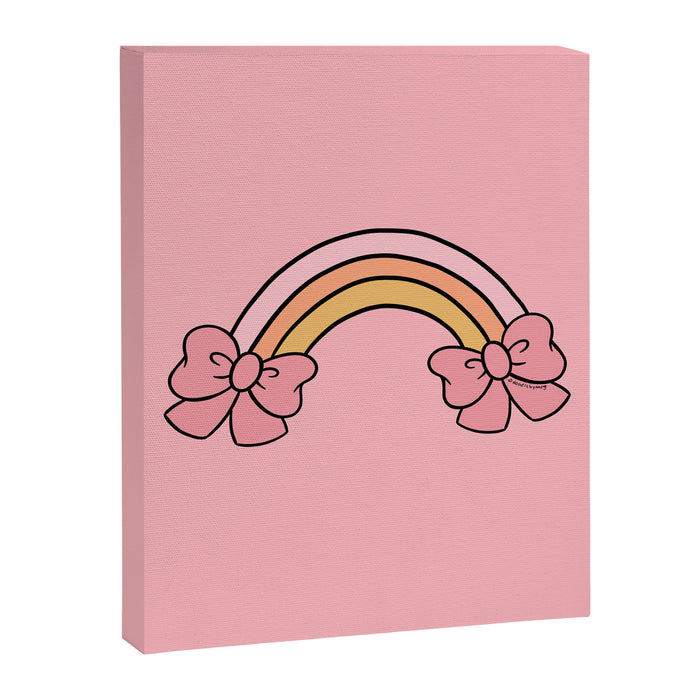 Bow Rainbow in Pink Canvas Print Gallery Image 1