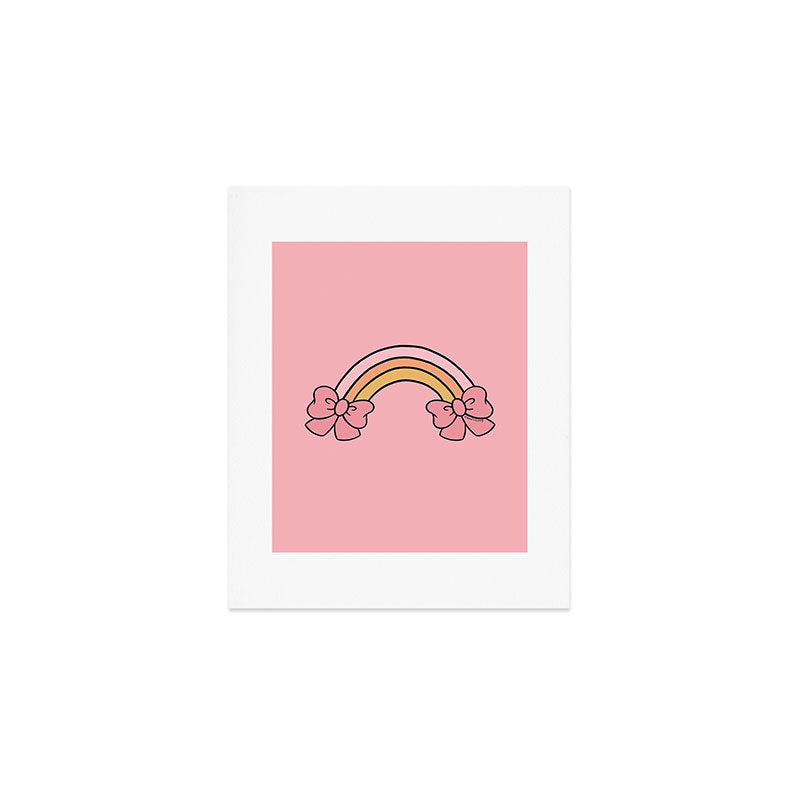 Bow Rainbow in Pink Art Print Gallery Image 1