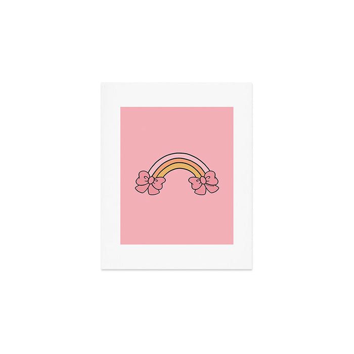 Bow Rainbow in Pink Art Print Gallery Image 1