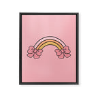 Bow Rainbow in Pink Framed Canvas Print Gallery Image 8