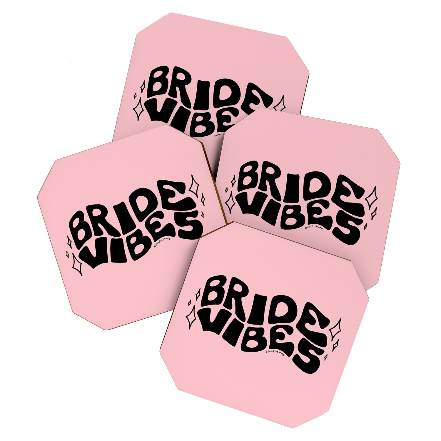 Bride Vibes in Black Coaster Gallery Image 1
