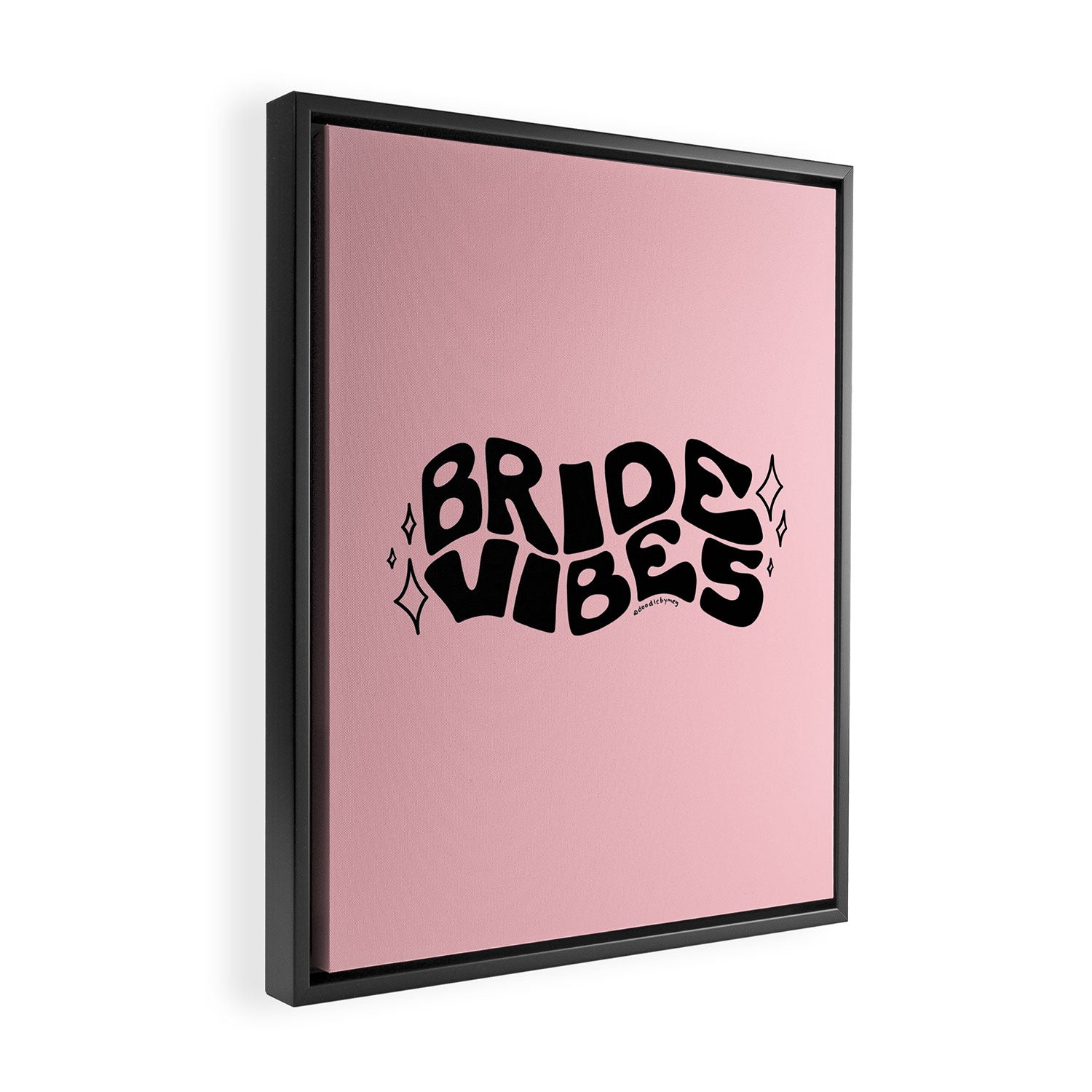 Bride Vibes in Black Framed Canvas Print Gallery Image 2
