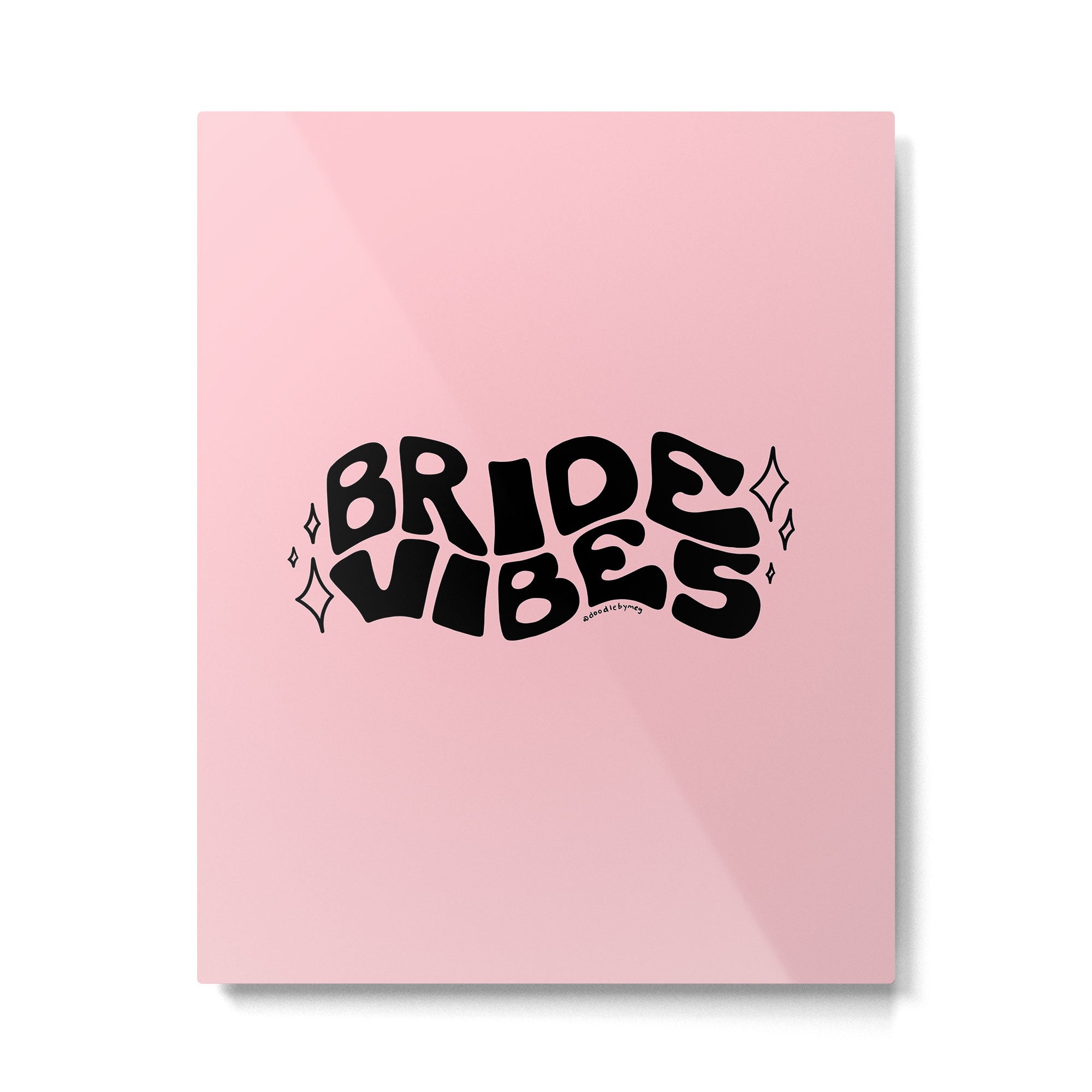 Bride Vibes in Black Metal Print Gallery Image 6