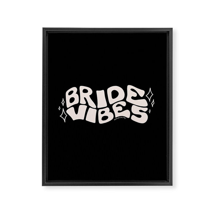 Bride Vibes in Cream Framed Canvas Print Gallery Image 1