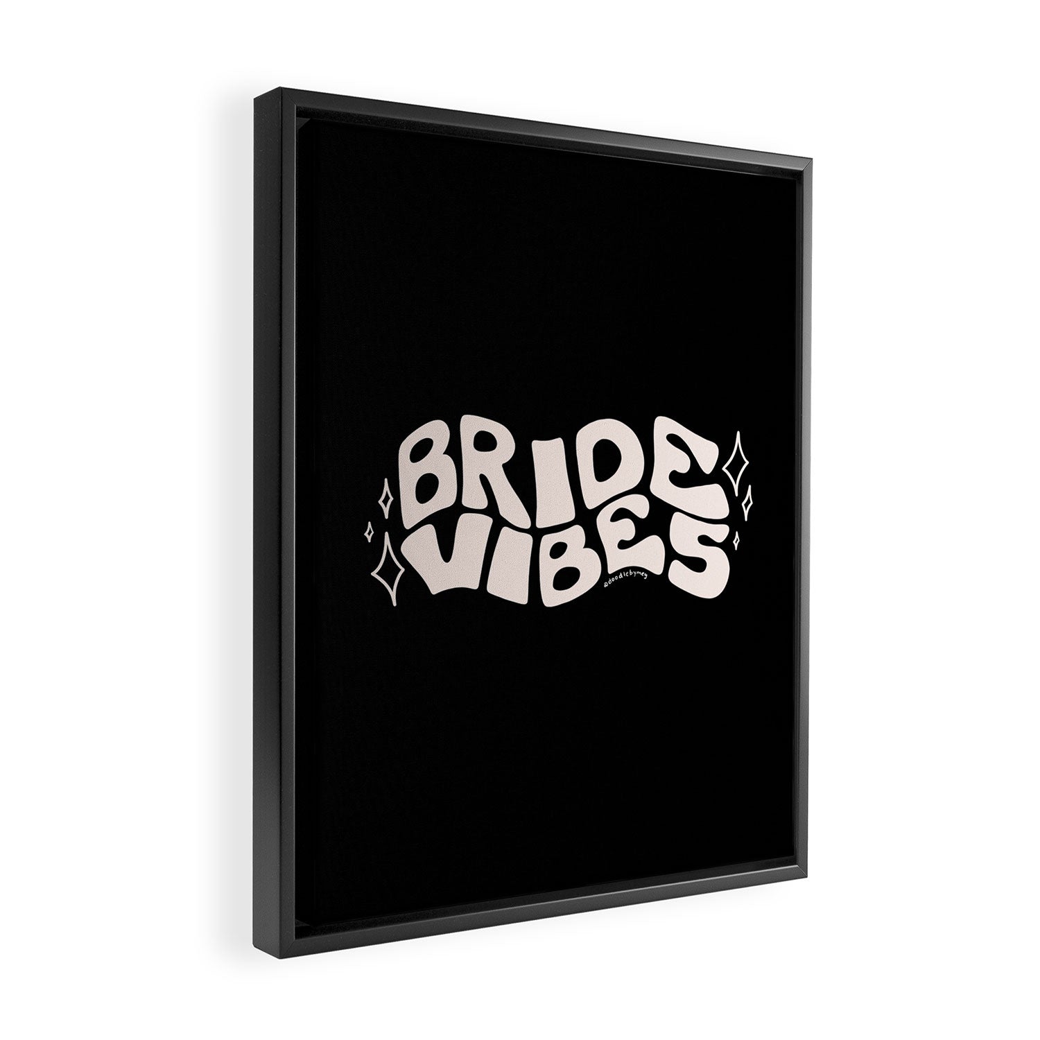Bride Vibes in Cream Framed Canvas Print Gallery Image 2