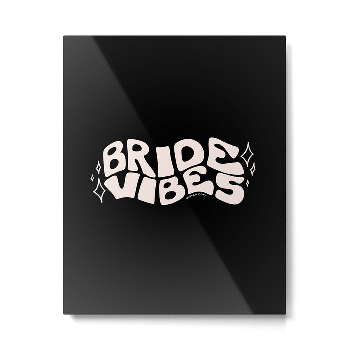 Bride Vibes in Cream Metal Print Gallery Image 1