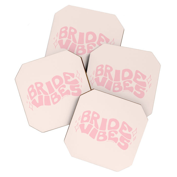 Bride Vibes in Pink Coaster Gallery Image 1