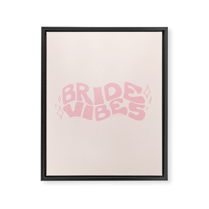 Bride Vibes in Pink Framed Canvas Print Gallery Image 1
