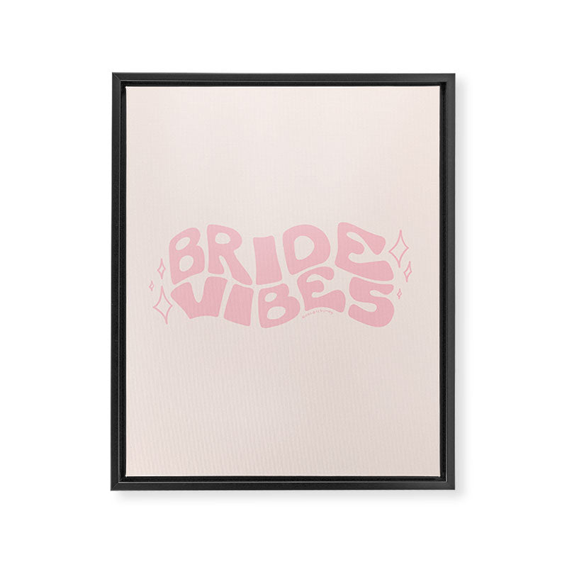 Bride Vibes in Pink Framed Canvas Print Gallery Image 8