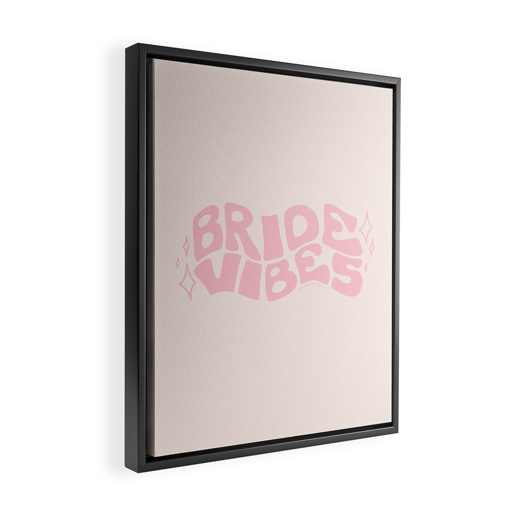 Bride Vibes in Pink Framed Canvas Print Gallery Image 2