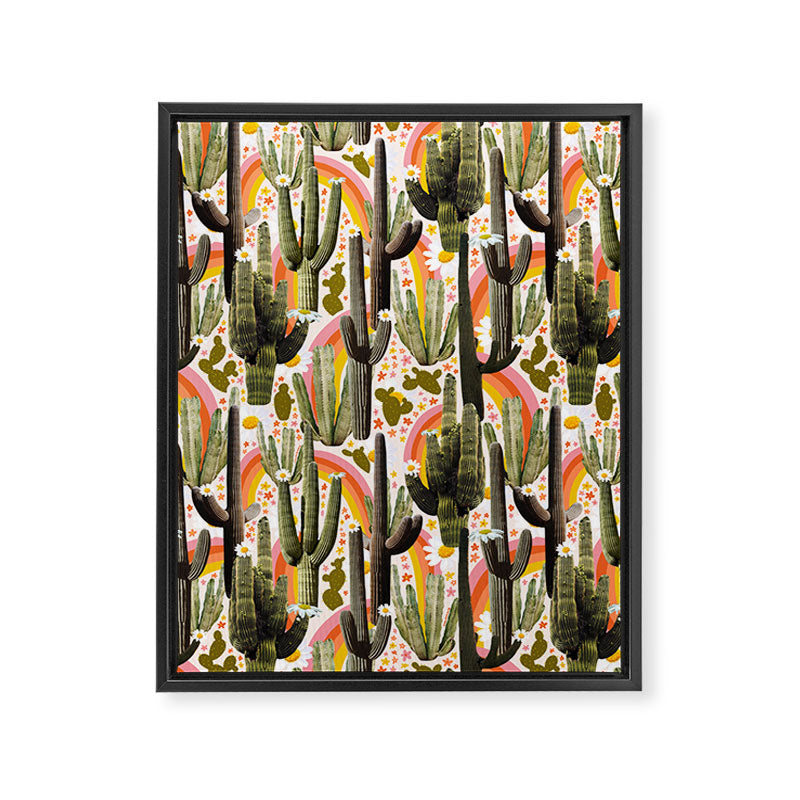Cactus Collage Print Framed Canvas Print Gallery Image 8