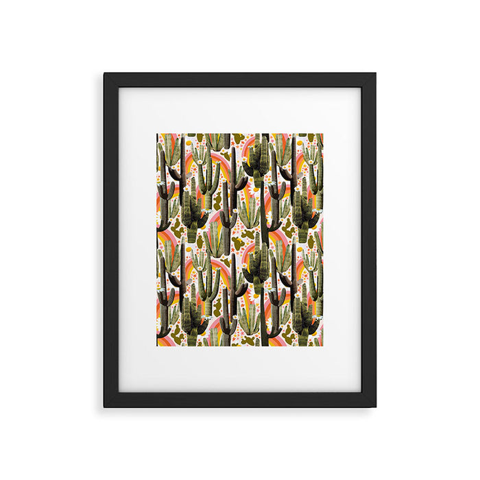 Cactus Collage Print Framed Art Print Gallery Image 1