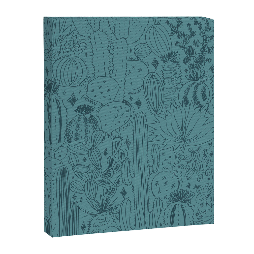 Cactus Scene in Blue Canvas Print Gallery Image 8