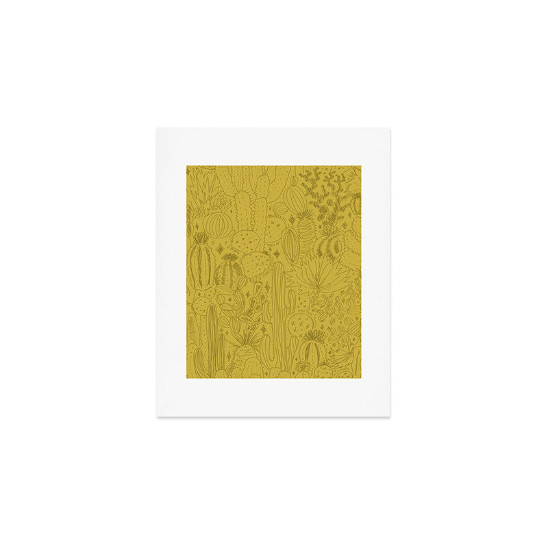 Cactus Scene in Green Art Print Gallery Image 1