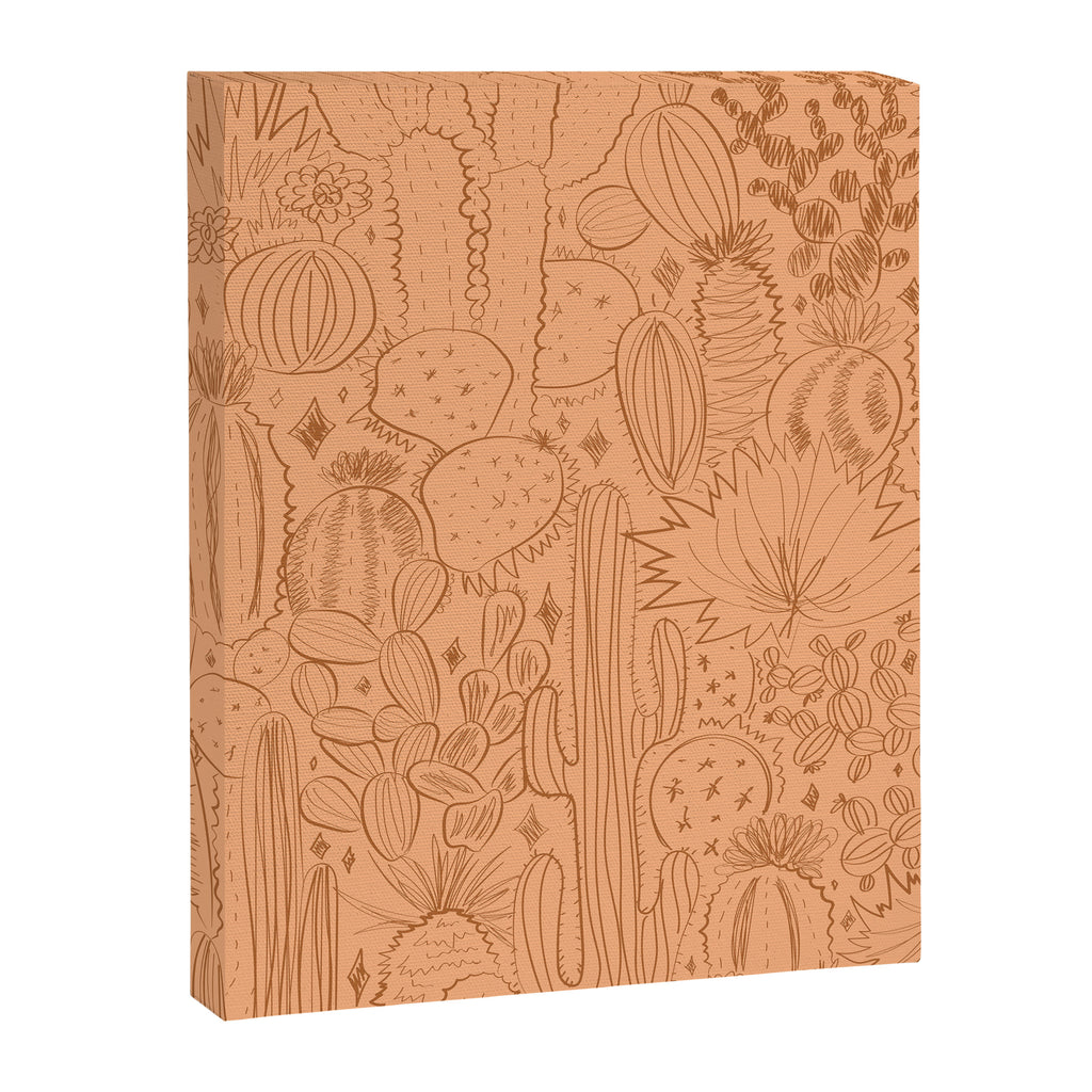 Cactus Scene in Orange Canvas Print Gallery Image 8