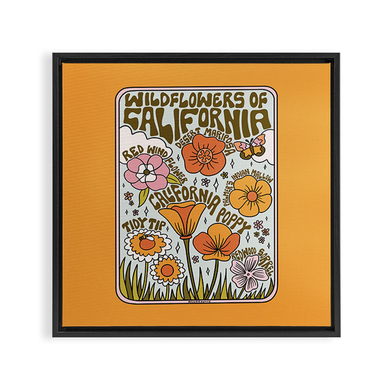 California Wildflowers Framed Canvas Print Gallery Image 3