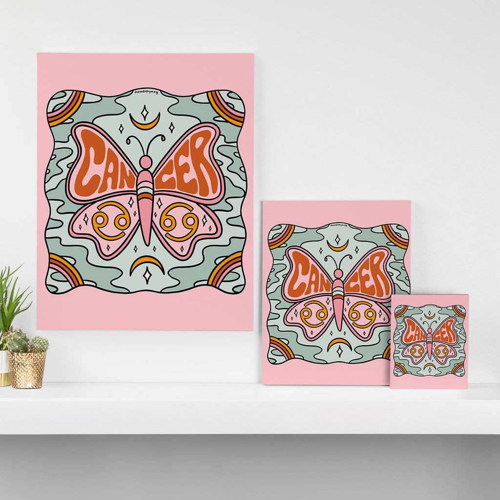 Cancer Butterfly Canvas Print Gallery Image 3