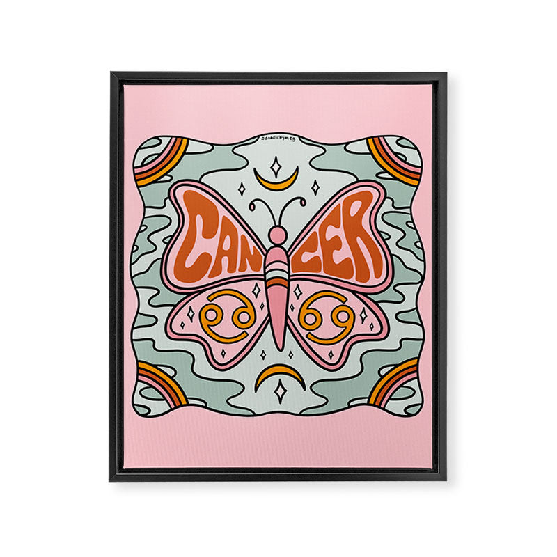 Cancer Butterfly Framed Canvas Print Gallery Image 8