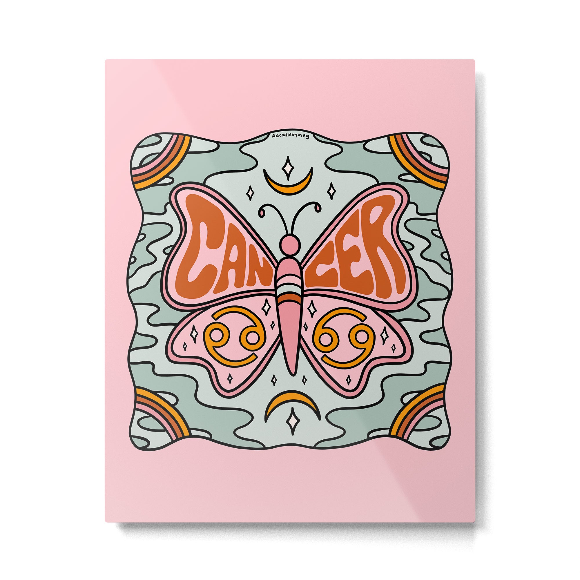 Cancer Butterfly Metal Print Gallery Image 6