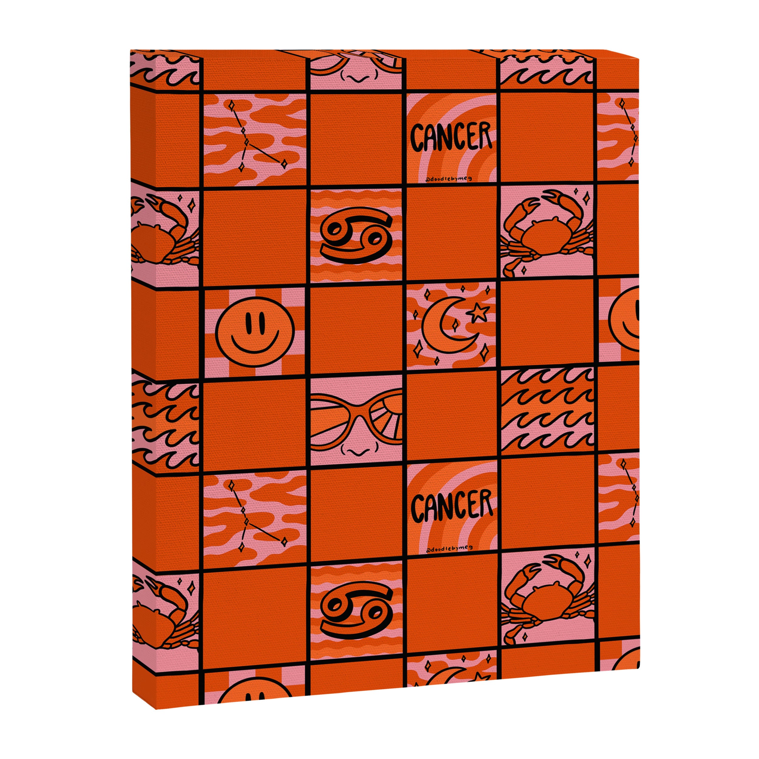 Cancer Checkered Print Canvas Print Gallery Image 8