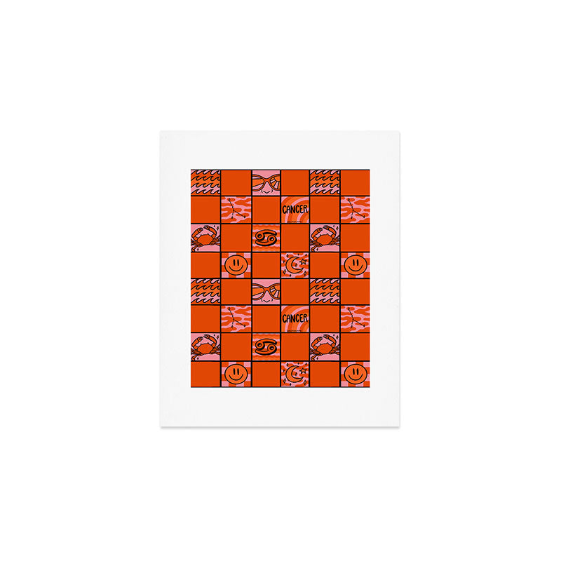 Cancer Checkered Print Art Print Gallery Image 1