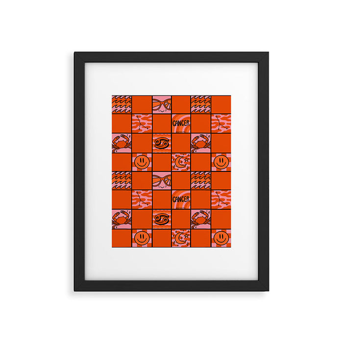 Cancer Checkered Print Framed Art Print Gallery Image 1