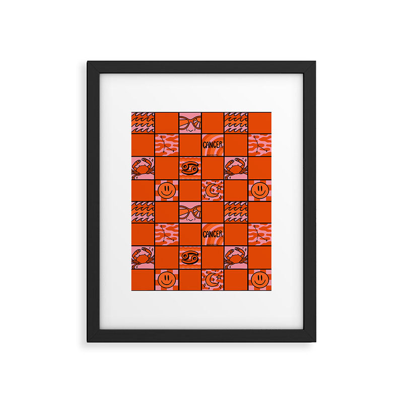 Cancer Checkered Print Framed Art Print Gallery Image 6