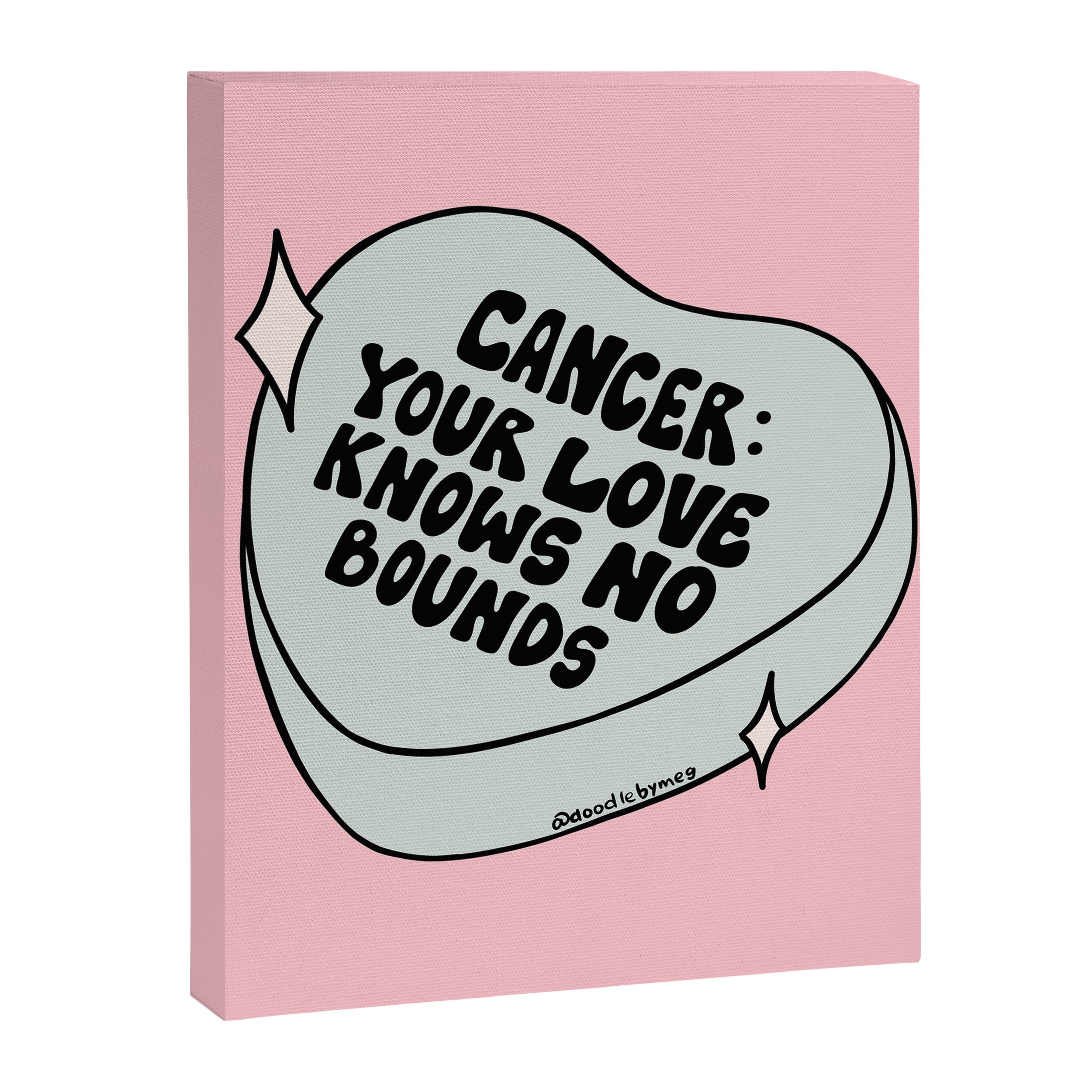 Cancer Conversation Heart Canvas Print Gallery Image 8