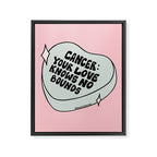 Cancer Conversation Heart Framed Canvas Print Gallery Image 8