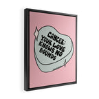 Cancer Conversation Heart Framed Canvas Print Gallery Image 2