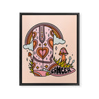 Cancer Cowboy Boot Framed Canvas Print Gallery Image 8