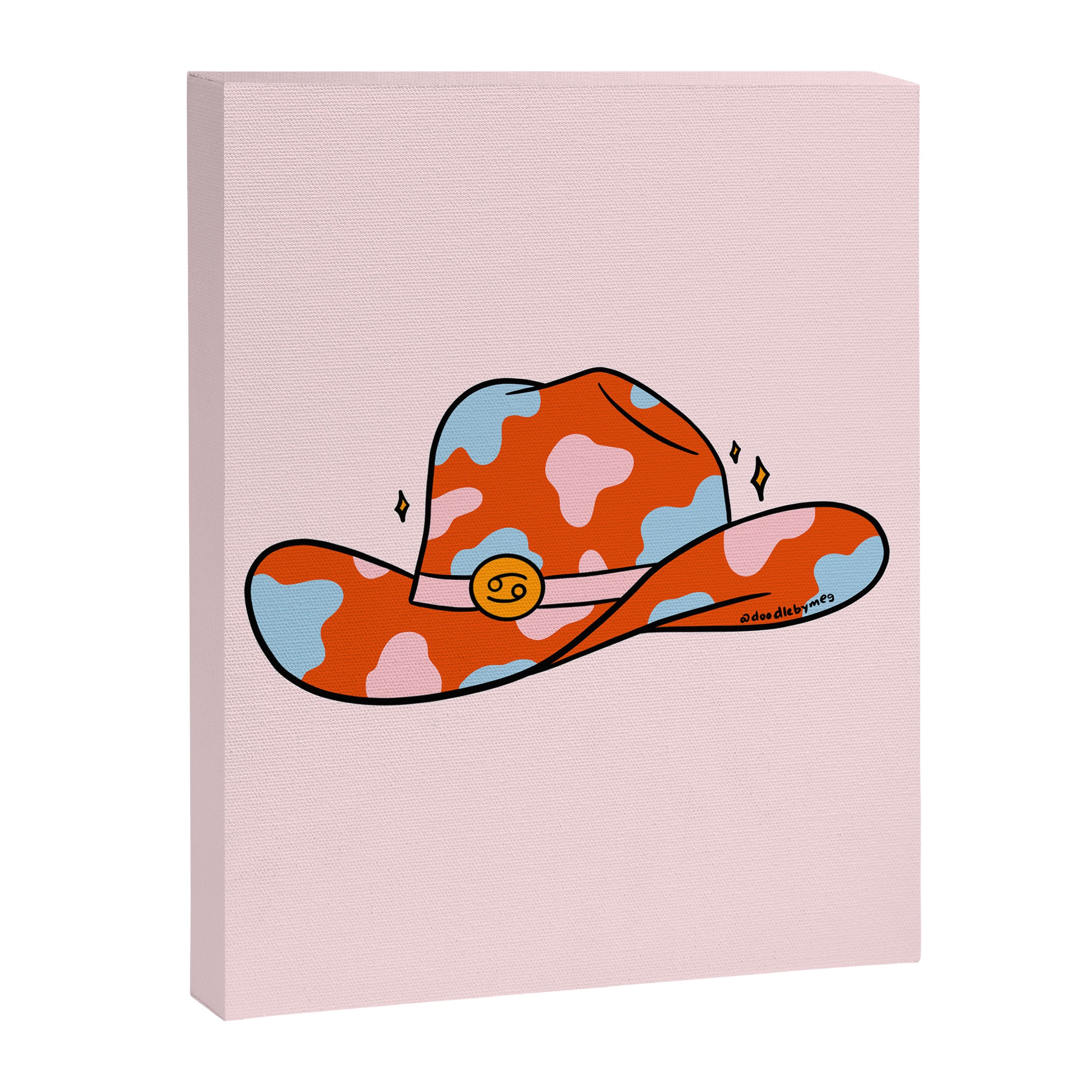 Cancer Cowboy Hat Canvas Print Gallery Image 8