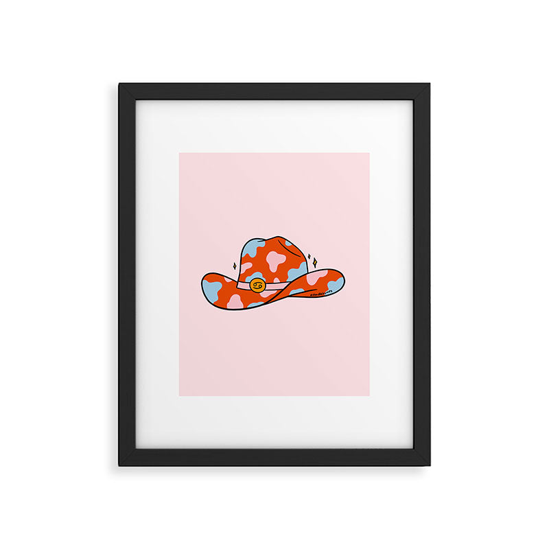 Cancer Cowboy Hat Framed Art Print Gallery Image 6
