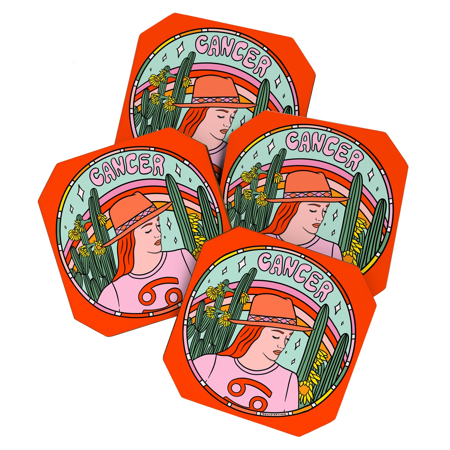 Cancer Cowgirl Coaster Gallery Image 1