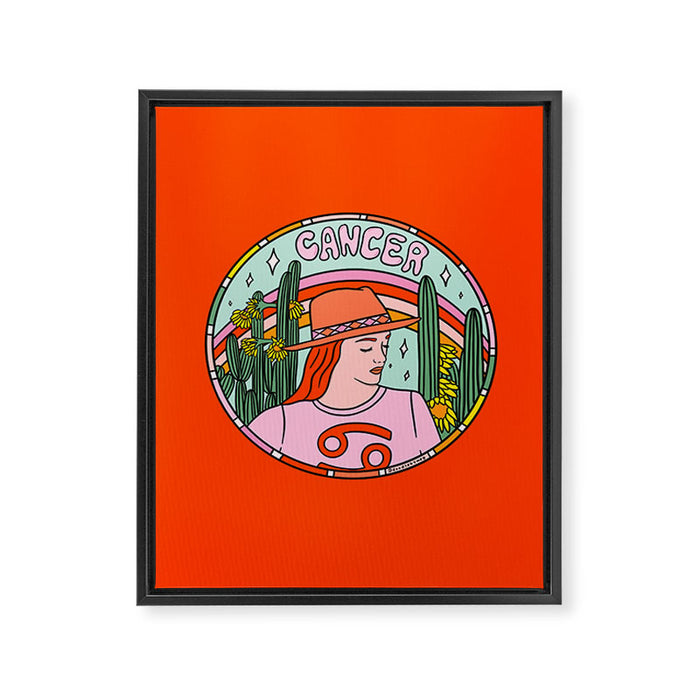 Cancer Cowgirl Framed Canvas Print Gallery Image 1