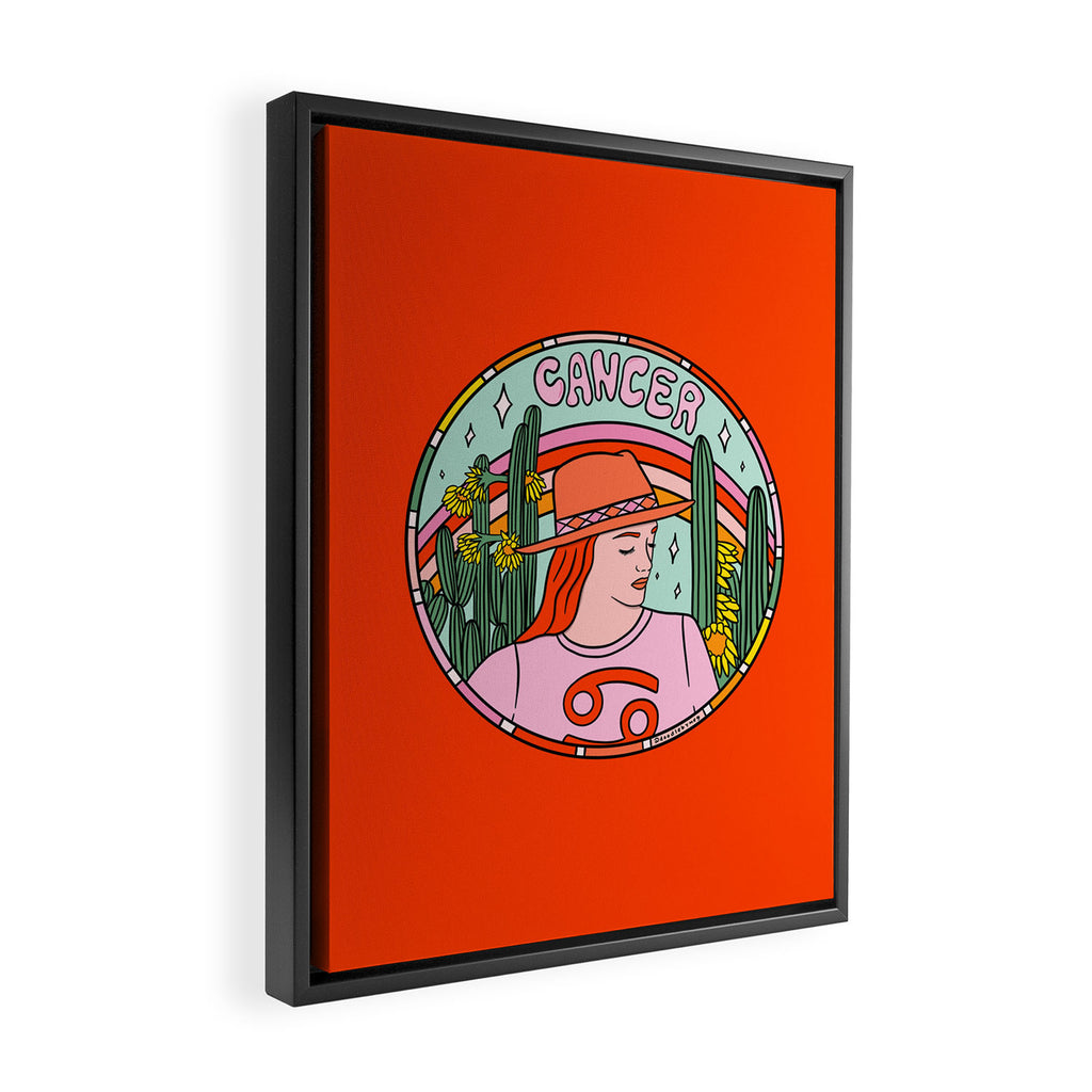 Cancer Cowgirl Framed Canvas Print Gallery Image 2