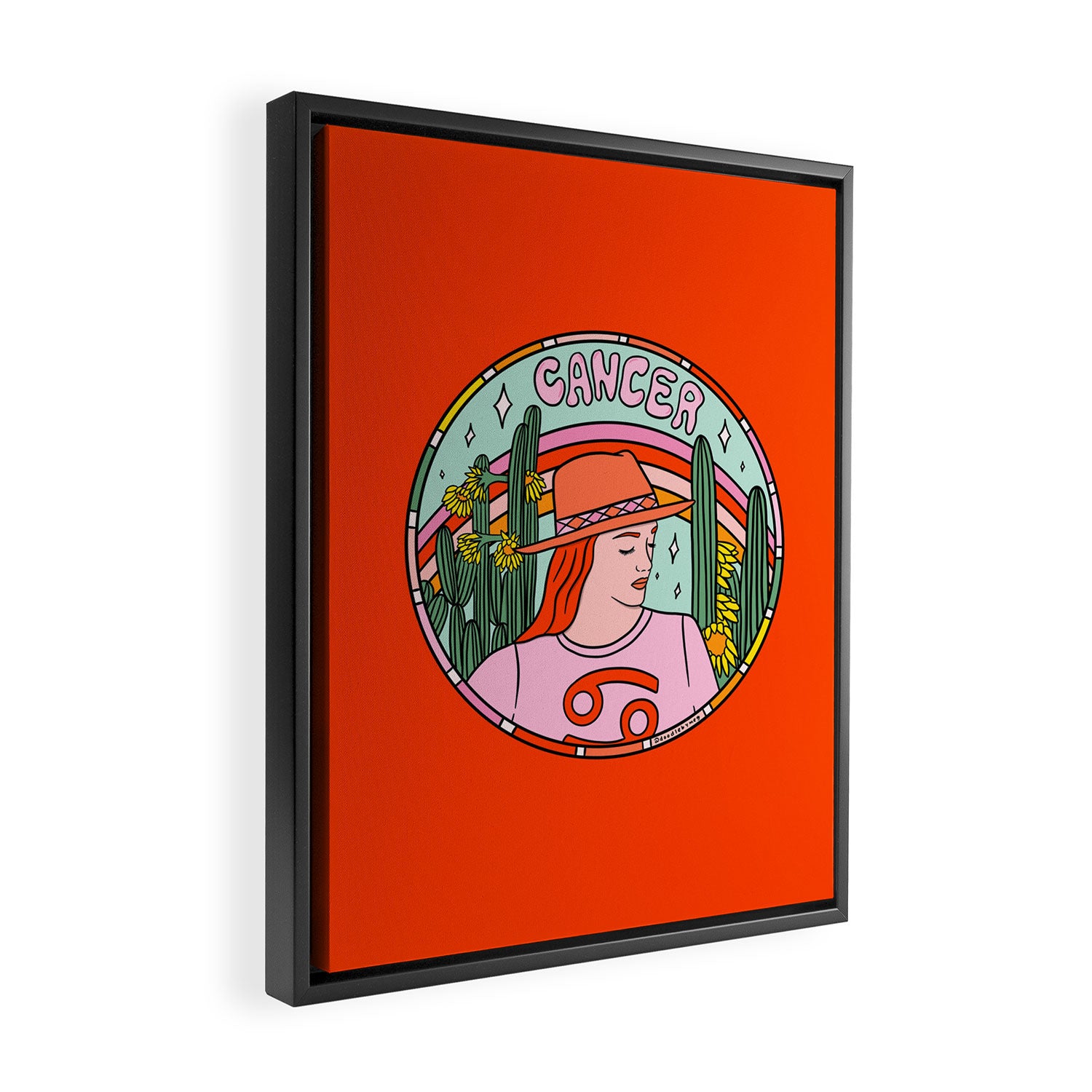 Cancer Cowgirl Framed Canvas Print Gallery Image 2