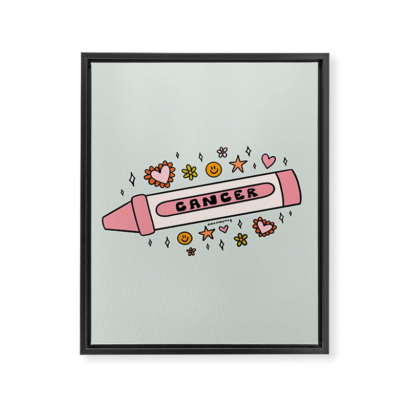 Cancer Crayon Framed Canvas Print Gallery Image 8